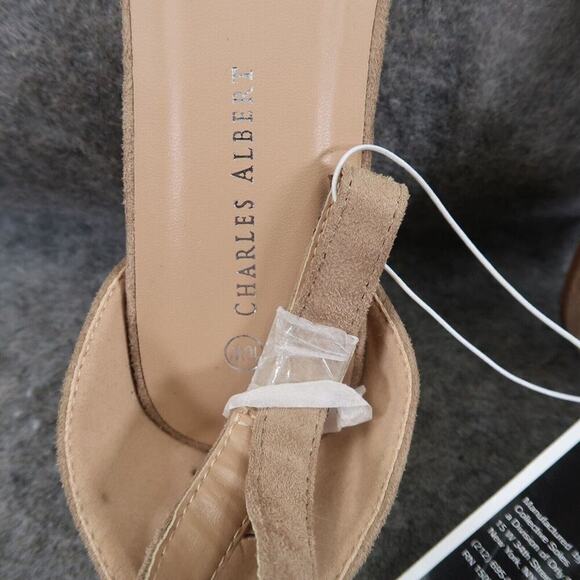 Charles Albert Shoes Womens 10 Pump Sandals Block Heel Ankle Strap Fashion Wide - Picture 11 of 15